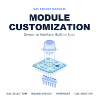 Module de capteur d'oxygène personnalisable électrochimique 0-100% Vol, résolution 0,1%, qualité industrielle pour fabricant de détecteurs