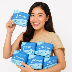 Fábrica de Algodão Orgânico Feminina Almofadas Sanitárias Diárias Descartáveis Menstruais Calcinhas OEM Personalize Marca Almofadas Sanitárias Fabricante - Product Image 2