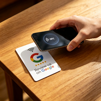 PVC NFC Google-Bewertungskarte 13,56MHz ISO14443A NTAG213 215 216 für Restaurant Einzelhandel Salon Zugangskontrollkarten