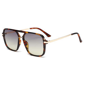 Lunettes de soleil unisexes noires classiques en plastique et métal, monture intégrale carrée, UV400, légères, confortables et tendance 2026 - Product Image 3