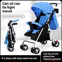 Poussette de voyage pliable portable pour bébé, poussette légère, poussette bébé 3 en 1