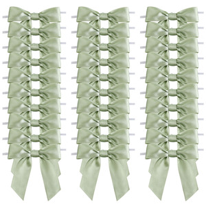 Stock 2.5 Inch 50 Pcs <strong>Gift</strong> Wrapping Basket Bridal Wedding Cake Packing Premade Craft Bow <strong>Satin</strong> Ribbon Twist Tie Bows Treat <strong>Bag</strong> - Product Image 6