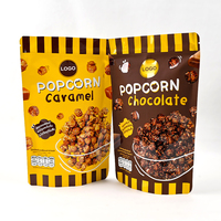 Sacs Doypack personnalisés en aluminium avec impression en héliogravure, qualité alimentaire, pour popcorn, avec fermeture éclair et impression UV