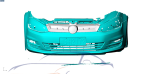 Khô Sợi Carbon Phía Trước Bumper Lưới Tản Nhiệt Golf 7 VII MK7 GTI R 2014 2016 Lưới Tản Nhiệt - Product Image 5