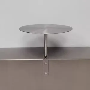 Table ronde murale robuste et peu encombrante en acier inoxydable, table de bistrot, table de café, table de bar, table d'appoint - Product Image 3