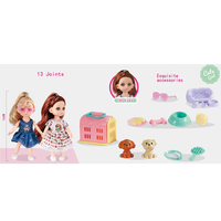 Jouets en plastique miniatures élégants et magnifiques pour enfants, adaptés aux filles, ensemble de poupées à corps solide à 13 articulations de six pouces
