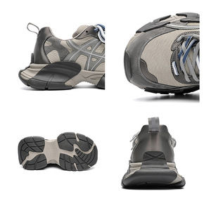 Chaussures de sport décontractées pour hommes 2026 Nouvelle tendance populaire Chaussures de papa style parisien rehaussantes Tige en maille Semelle extérieure en caoutchouc à lacets - Product Image 3