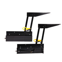 Mécanisme de table basse relevable en acier noir, gain de place, installation facile pour cuisine et bureau à domicile