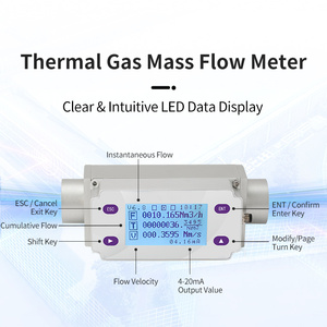 Débitmètre massique thermique haute précision RS485 Modbus 24VDC, capteur de débit de <span class=keywords><strong>gaz</strong></span> pour la mesure de l'air comprimé, de l'azote et de l'oxygène - Product Image 3