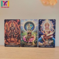 Cartes de tarot et d'oracle personnalisées par le fabricant, boîte imprimée offset de qualité supérieure avec design holographique doré et bords dorés