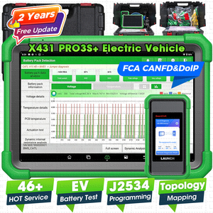 สินค้าในสต็อก US/UK/EU จัดส่งภายใน 3 วัน LAUNCH X431 PRO3S+ EV เครื่องสแกนวินิจฉัยยานยนต์แบบสองทิศทาง obd2 ECU Coding - Product Image 5