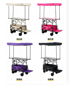 Carrito Plegable para Vendedores con Toldo y Mesa, Capacidad de 150L, Carro Resistente para Venta Ambulante, Mercados de Agricultores y Eventos al Aire Libre - Product Image 2