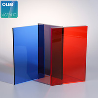 OLEG Vente Flash Plaque Acrylique Solide Transparente Moulée Couleur Personnalisée Épaisseur 2mm 3mm 5mm