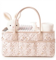 Sac à langer matelassé multifonctionnel à motif losanges, grande capacité, sac de maman portable pour biberons et couches