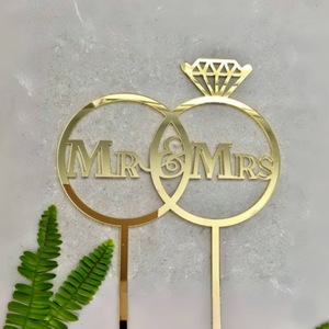 Offre Spéciale M. et <span class=keywords><strong>Mme</strong></span>. Outils de décoration de gâteau en acrylique mariée marié fiançailles décoration de gâteau de mariage fournitures décoration de gâteau - Product Image 2
