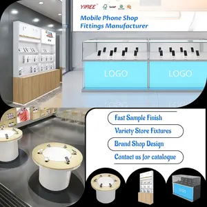 Phổ biến New tùy chỉnh 3C thương hiệu cửa hàng thiết kế kim loại khung tầng di động kệ tủ điện thoại hiển thị cho các phụ kiện - Product Image 3