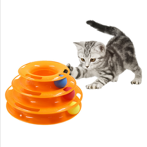 Jouets pour animaux de compagnie écologiques et amusants : Disque de jeu interactif Crazy Ball, Plateau tournant ludique pour chats - Product Image 5