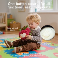 Jouet en peluche interactif Tumama pour enfants, 6-18 mois, jouet musical pour bébé, poupée dansante en peluche Litchi, jouet sensoriel pour bébé pour le temps sur le ventre