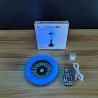 Usine en gros shisha accessoires 6 pouces RVB LED avec narguilé de charge led shisha fumée led lampe annulaire