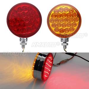 1 unidad de luz LED de doble cara roja y amarilla de 12V/24V para señalización lateral, freno, intermitente y luces traseras para camiones, coches, remolques, camiones de carga y tractores - Product Image 2