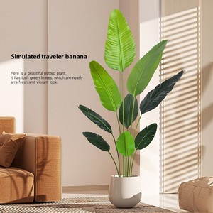 Promotion : Plante artificielle de <span class=keywords><strong>bananier</strong></span> <span class=keywords><strong>en</strong></span> <span class=keywords><strong>pot</strong></span>, grande taille, pour salon, décoration intérieure et événements (mariages) - Product Image 2