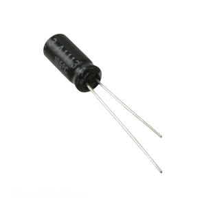 Distribuidor Autorizado, Condensador de Aluminio de 22 uF, 20%, 50V, Tipo RADIAL TH 50YXG22M5X11 - Product Image 1