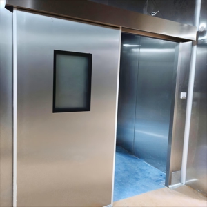 Pintu Geser Bermotor dari Paduan Aluminium dengan Pelindung Sinar-<span class=keywords><strong>X</strong></span> untuk Penggunaan Interior Rumah Sakit - Product Image 5