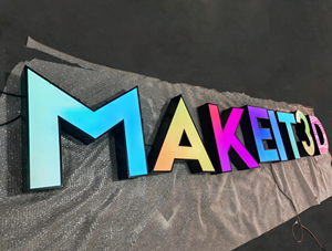 Papan Reklame 3D Custom dengan Lampu LED dan Dekorasi Huruf Logam untuk Signage Merek Komersial - Product Image 6