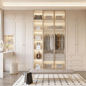 Venta Directa de Fábrica, Armario Moderno Minimalista Nórdico Multifuncional Personalizado, Armario de Madera Maciza para Dormitorio, Sala de Estar, Armario Grande - Product Image 1