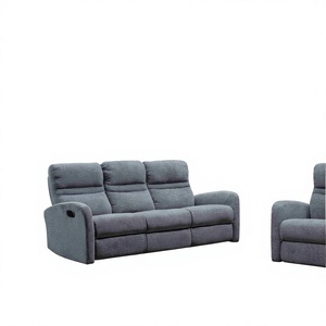 Modern Gray Fabric Power Recliner <b>Sofa</b> Three Seater Upholstered Lounge Couch For Living Room Home Furniture - Product Image 5