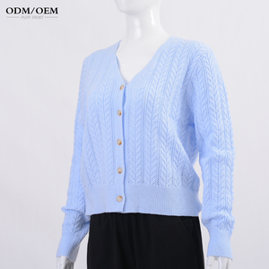 Suéter Cárdigan Informal Personalizado para <span class=keywords><strong>Mujer</strong></span>, Diseño Jacquard, Tejido de Invierno, con Logotipo Personalizado, Top de Punto para <span class=keywords><strong>Mujer</strong></span> - Product Image 2