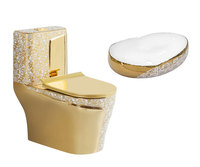 Black Line piédestal bassin salle de bain toilette ensemble commode toilette une pièce p-trap salle de bain même forme évier et toilette ensemble Cheongsam