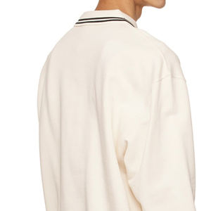 Sweat-shirt pour homme décontracté de rue, col rabattu, bouton, ample, de haute qualité, polaire, épaules tombantes, sweat-shirts à capuche pour homme - Product Image 5