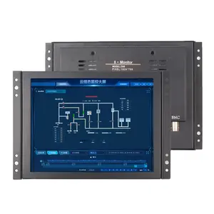 8 inch 1024*768 TFT open frame Panel mount led display resisitive/ capacitive touch screen lcd monitor for industrial