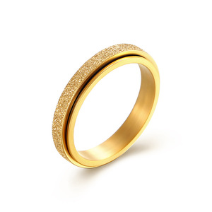 Instagram-worthy pearl sand <b>titanium</b> steel rotating <b>ring</b>, unisex, simple and elegant, suitable for weddings and proposals, whole - Product Image 4
