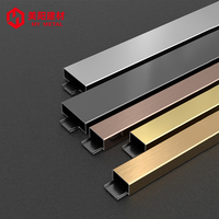 Vente en gros Bande de transition pour couverture de carrelage Profilés en aluminium Fente pour carte à canal en U Garniture murale décorative