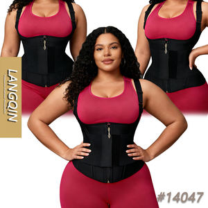 LANGQIN Ceinture amincissante pour femme style gilet, double fermeture éclair avant et arrière, pour resserrer la taille - Product Image 1