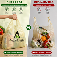 Sac de courses en PE durable et écologique, très vendu, pratique pour les commerces de détail et les supermarchés