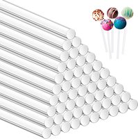 Bâtonnets de sucettes en acrylique transparent multi-tailles de 3 mm de diamètre, outils de pâtisserie DIY, pour bonbons, chocolat, barres solides, gâteaux, et décorations.