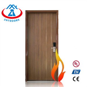 ZHTDOORS Fournisseur 30 Minutes simple feuille interne coupe-feu en bois <span class=keywords><strong>Double</strong></span> <span class=keywords><strong>porte</strong></span> d'entrée d'urgence Old Fashion EN Standard - Product Image 2