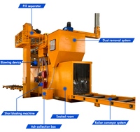 Machine de sablage à faisceau de type H à économie d'énergie, machine de nettoyage de surface à grande échelle, contrôlée par PLC pour l'industrie de la construction