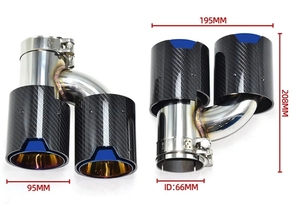 ชุดอัพ<span class=keywords><strong>เกรด</strong></span>ปลายท่อไอเสียคู่ 535i 535d F10 F11 640i 640d F12 แบบ M5  ปลายท่อไอเสียสี่ท่อ สแตนเลสสตีล พร้อมปลายท่อเก็บเสียงแบบพรีเมียม - Product Image 3