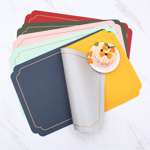 Shoho – set de 4 dessous-de-plat carrés de couleur unie, isolants thermiquement, imperméables, de style occidental, pour la salle à manger - Product Image 3