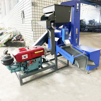 SXV Nouveau Design Machine à décortiquer le riz et à écosser le maïs et le blé, moteur diesel 15 CV, capacité 500-600 kg/h, automatique, avec élimination des pierres