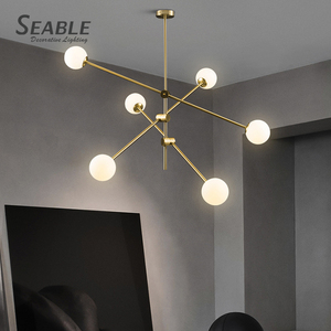 Approvisionnement d'usine de chambre à coucher moderne En Verre 8 Ball Nord <span class=keywords><strong>Europe</strong></span> Lustre Lumière - Product Image 5