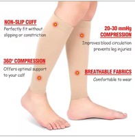 Manchons de mollet de compression texturés élastiques respirants pour le football, le cyclisme et la conception antidérapante pour des performances améliorées