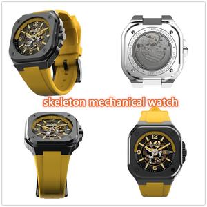 Reloj Automático de Acero Inoxidable con Diseño Único de Fabricante, OEM ODM, Esqueleto, Correa de Goma para Hombre - Product Image 3