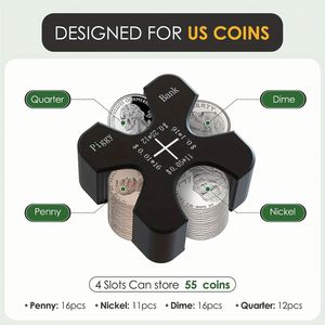 Portamonedas de Silicona Personalizado para Auto - Organizador Portátil para 55 Monedas, Compatible con Monedas de un Centavo, Cinco Centavos, Diez Centavos y Veinticinco Centavos - Product Image 3