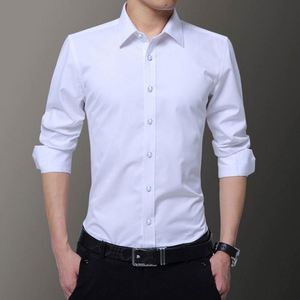 Camicia da <span class=keywords><strong>Uomo</strong></span> Joychuang Slim Fit Grigia Elegante Moda Casual Camicia a Maniche Lunghe - Product Image 3