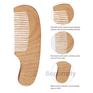 Brosse à cheveux pour bébé en <span class=keywords><strong>bois</strong></span> avec logo personnalisé, brosse à cheveux pour enfants, brosse à cheveux pour massage, mini brosse à cheveux pour nouveau-né, <span class=keywords><strong>peigne</strong></span> pour bébé, ensemble cadeau pour bébé - Product Image 3